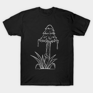 Inkcap mushroom b/w T-Shirt